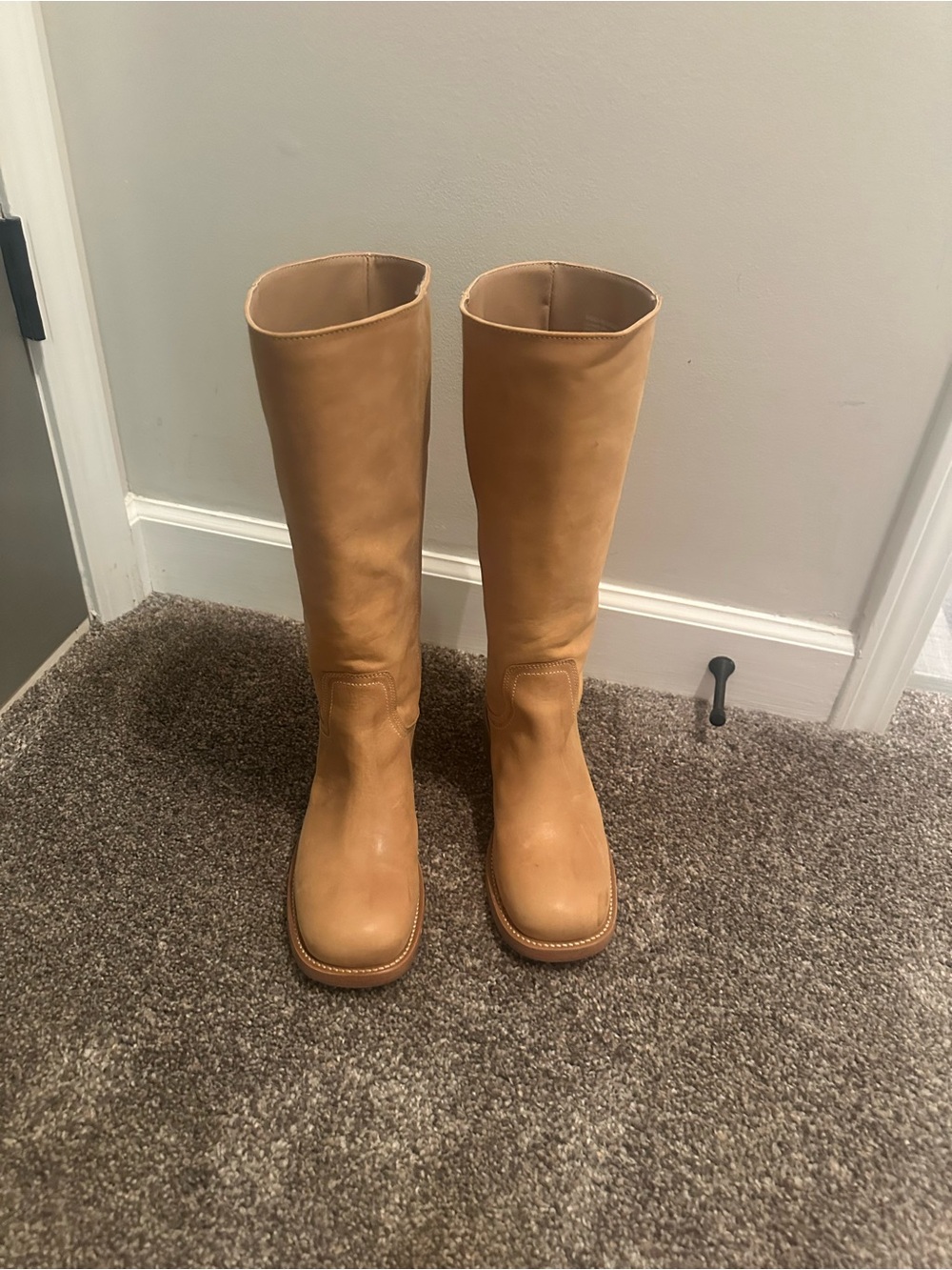 Steve Madden Tall Tan Leather Boots